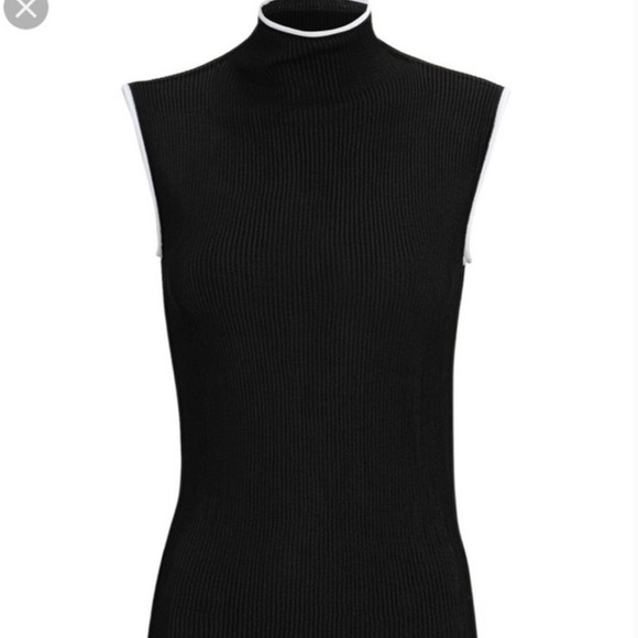 HELMUT LANG CONTRAST TRIM TURTLENECK, SIZE XS, NWT - Picture 3 of 3